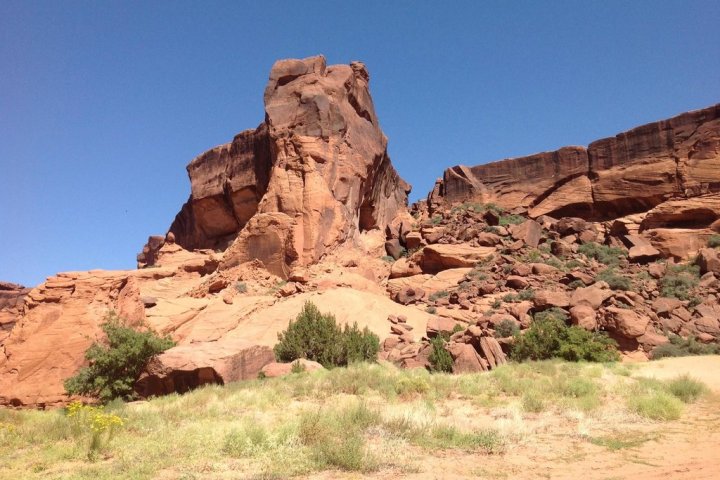 Rare rock formations in Canyon De Chelly